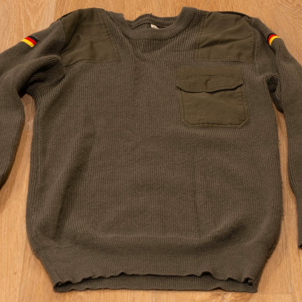 Authentic German Army Bundeswehr Wool Pullover - Classic Military Style sweater
